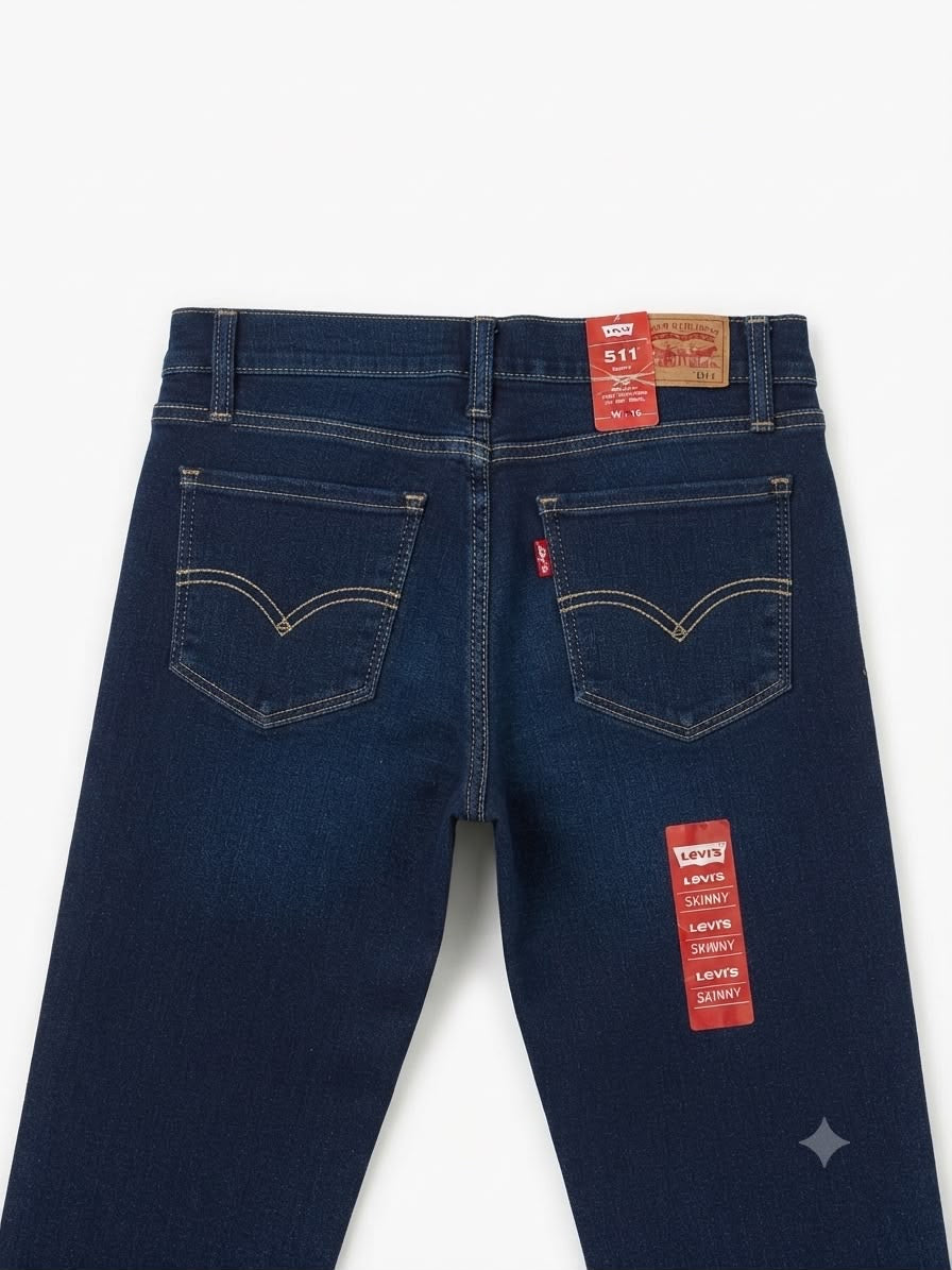 Pantalón niño de mezclilla azul oscuro