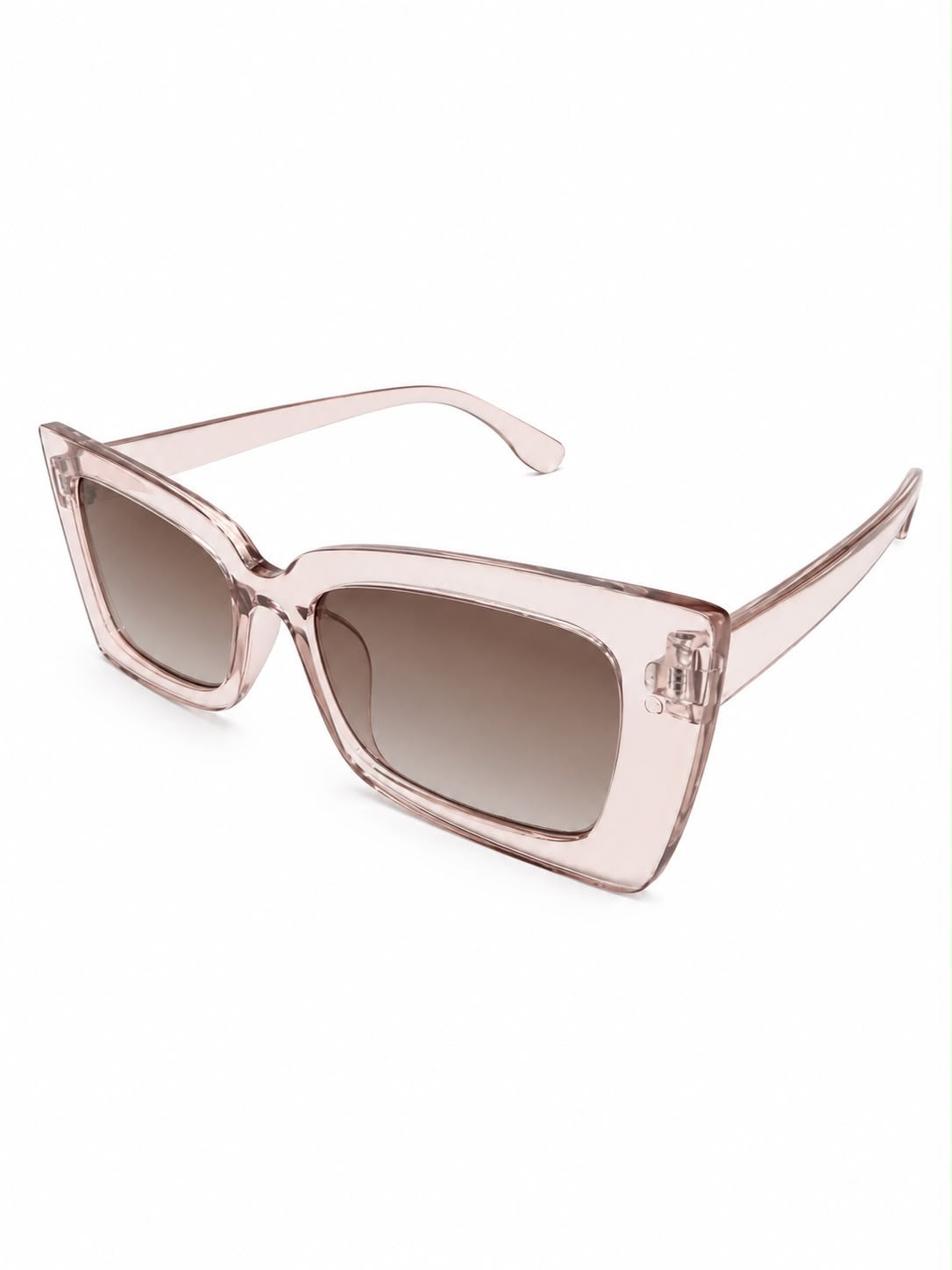 Lentes Dama cuadrados transparentes con tono rosa
