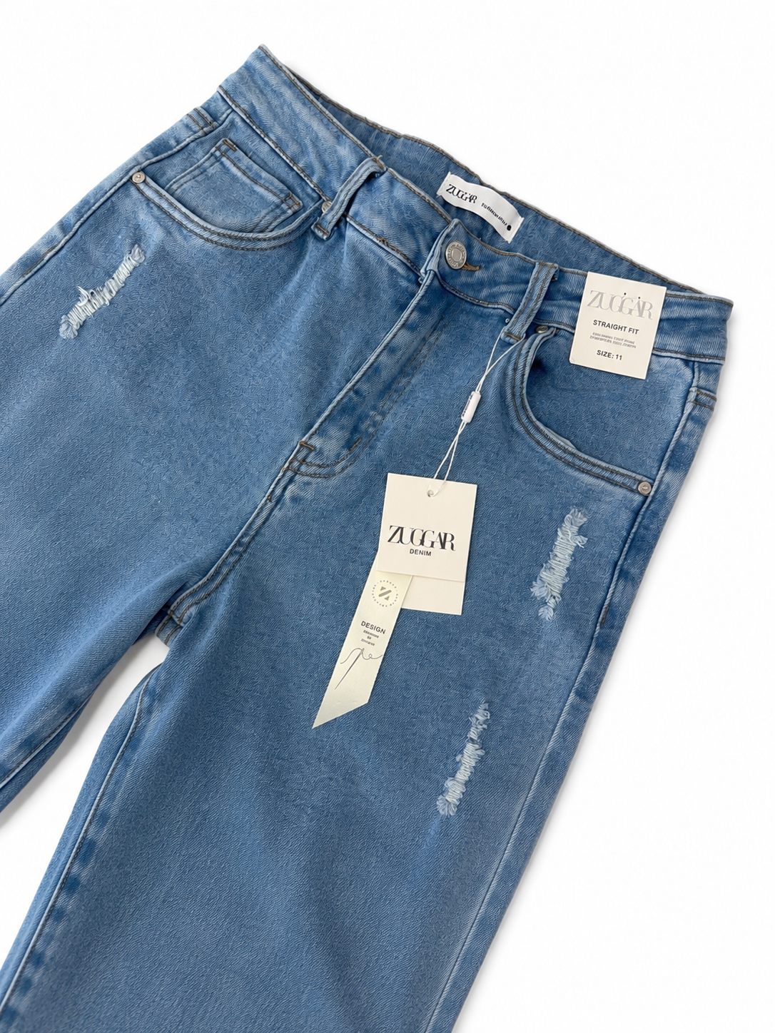 Pantalón dama mezclilla wide leg plus size