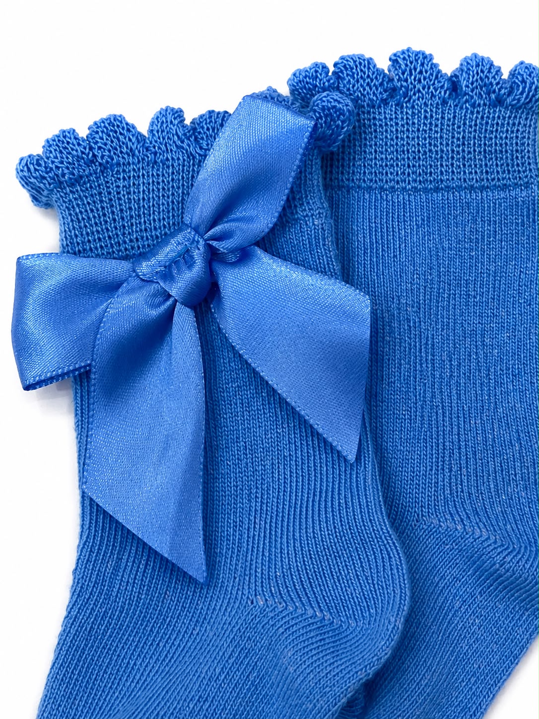 Calcetas niña azules con moño
