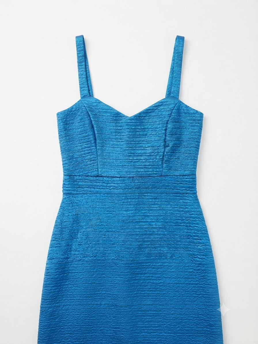 Vestido Dama OFERTA Midi Ajustado Tirantes Color Azul