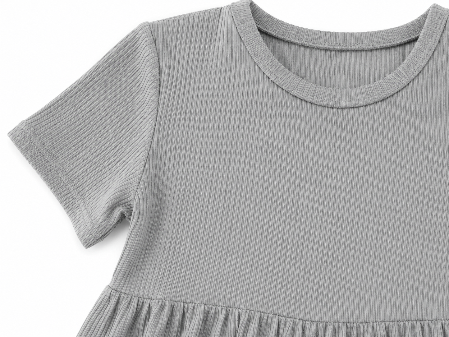 Vestido niña gris de corte amplio