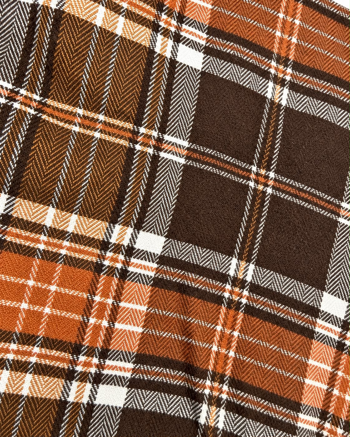 Camisa niño a cuadros café y naranja 🤎🧡