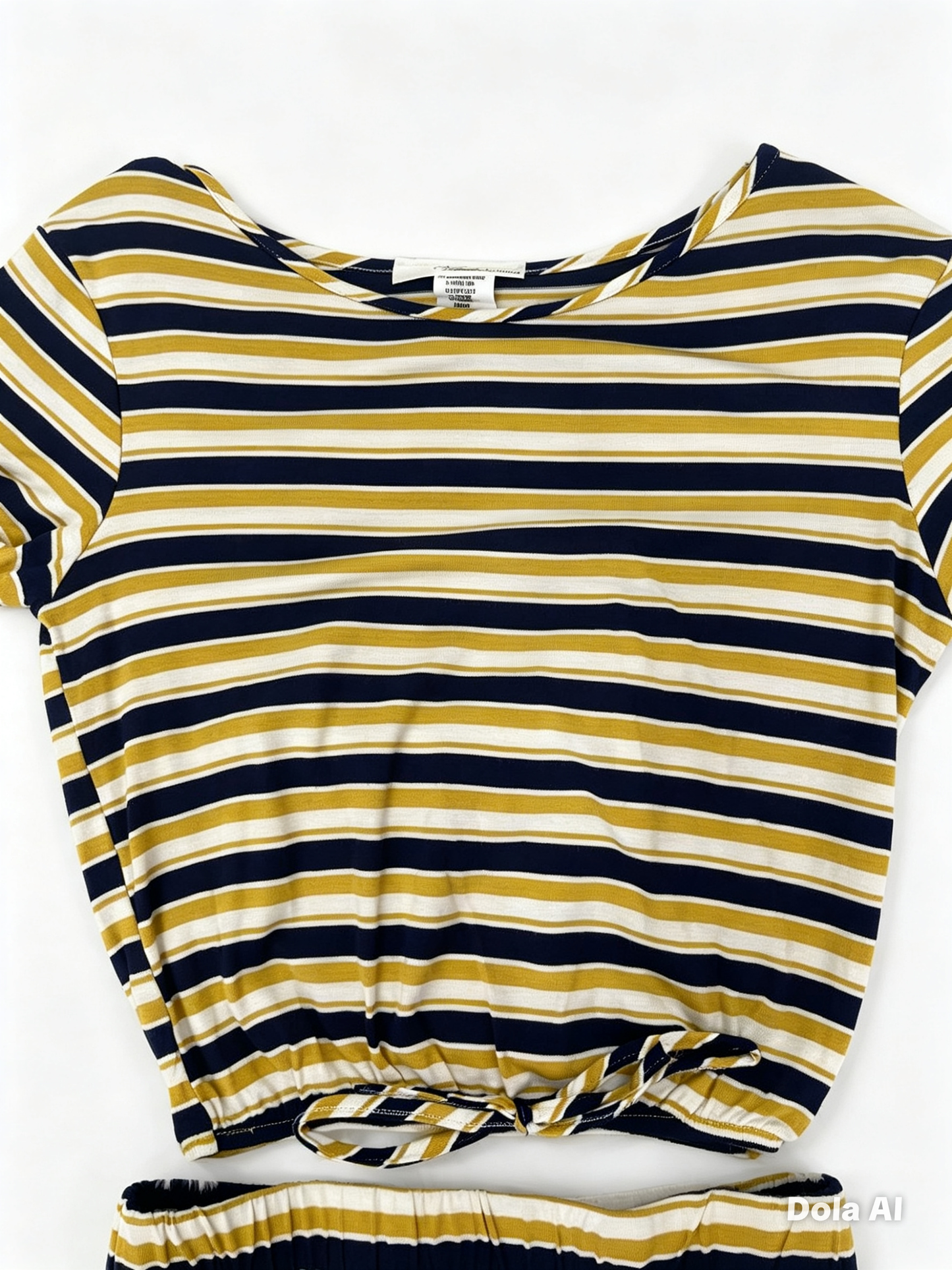 Conjunto Dama OFERTA Rayas Falda y Blusa Manga Corta