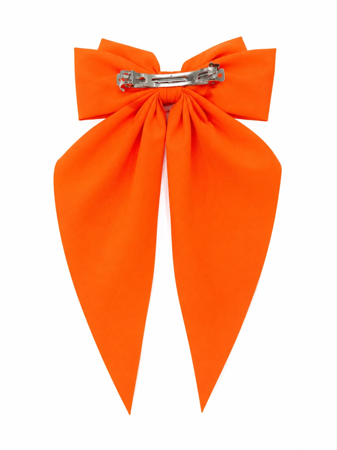 Moño coquette niña naranja con tiras largas