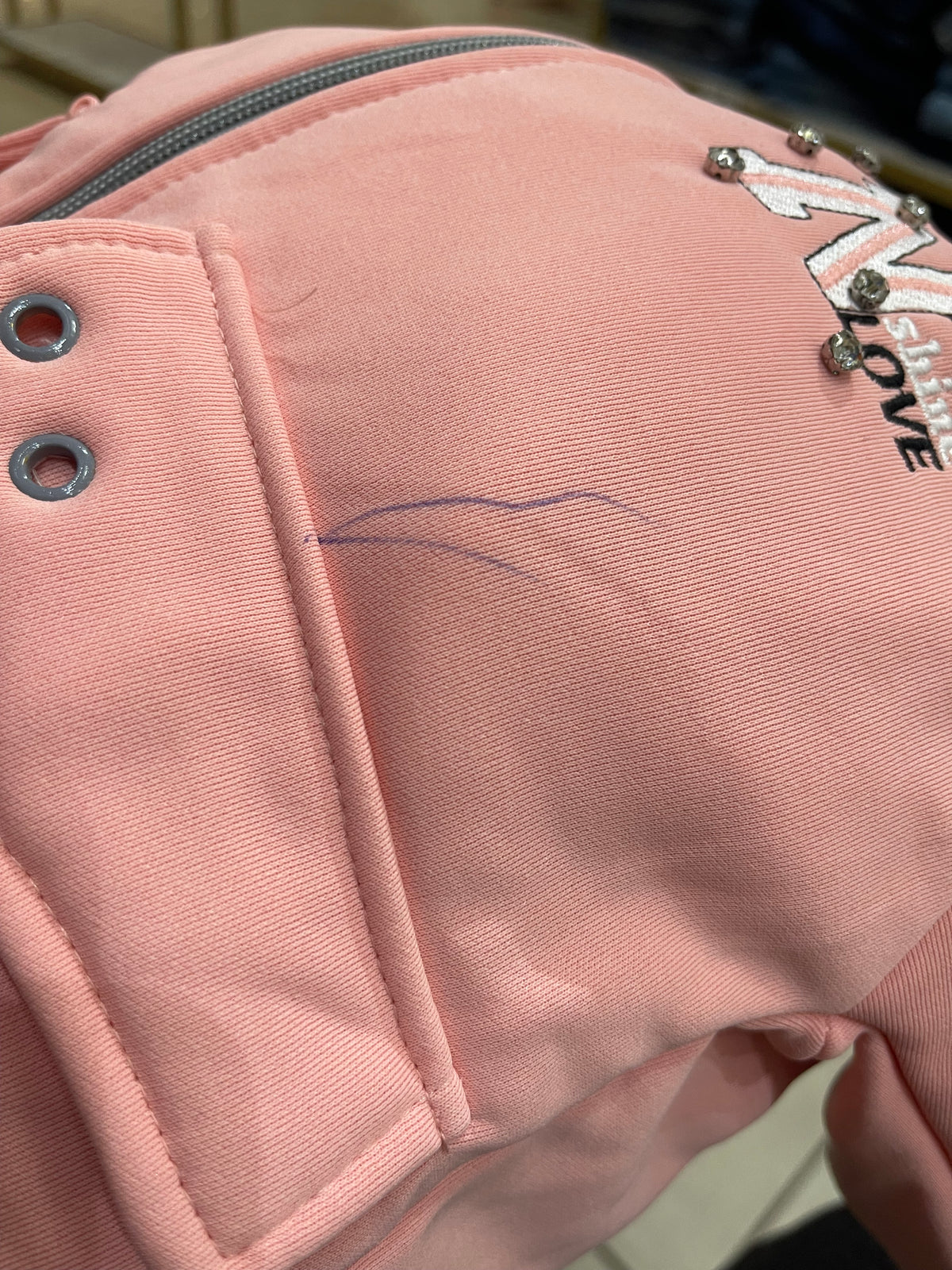 Set niña de 2 piezas rosa con sudadera y pantalón deportivo
