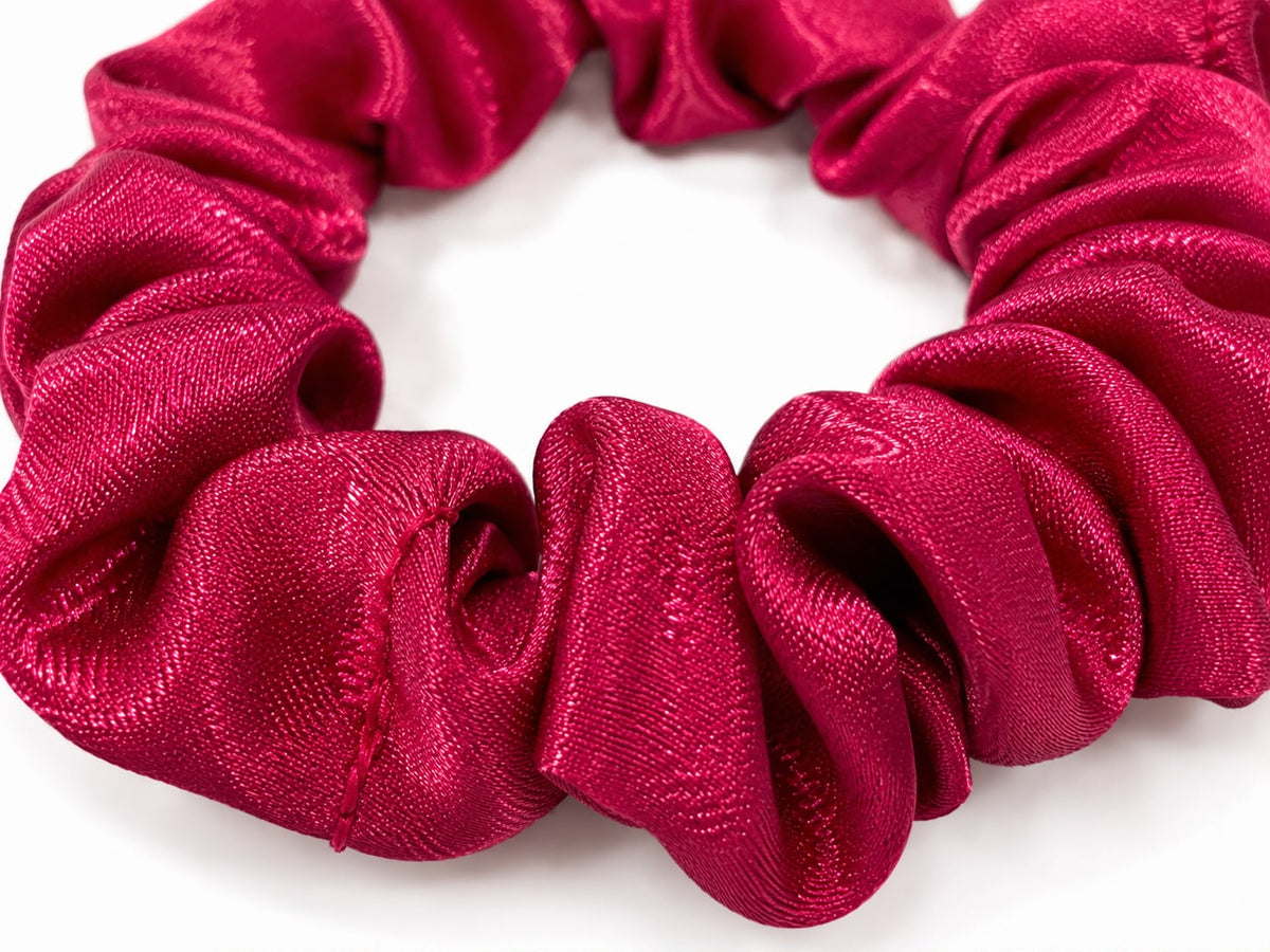 Set Liga cabello accesorio satinada color vino – 2 piezas