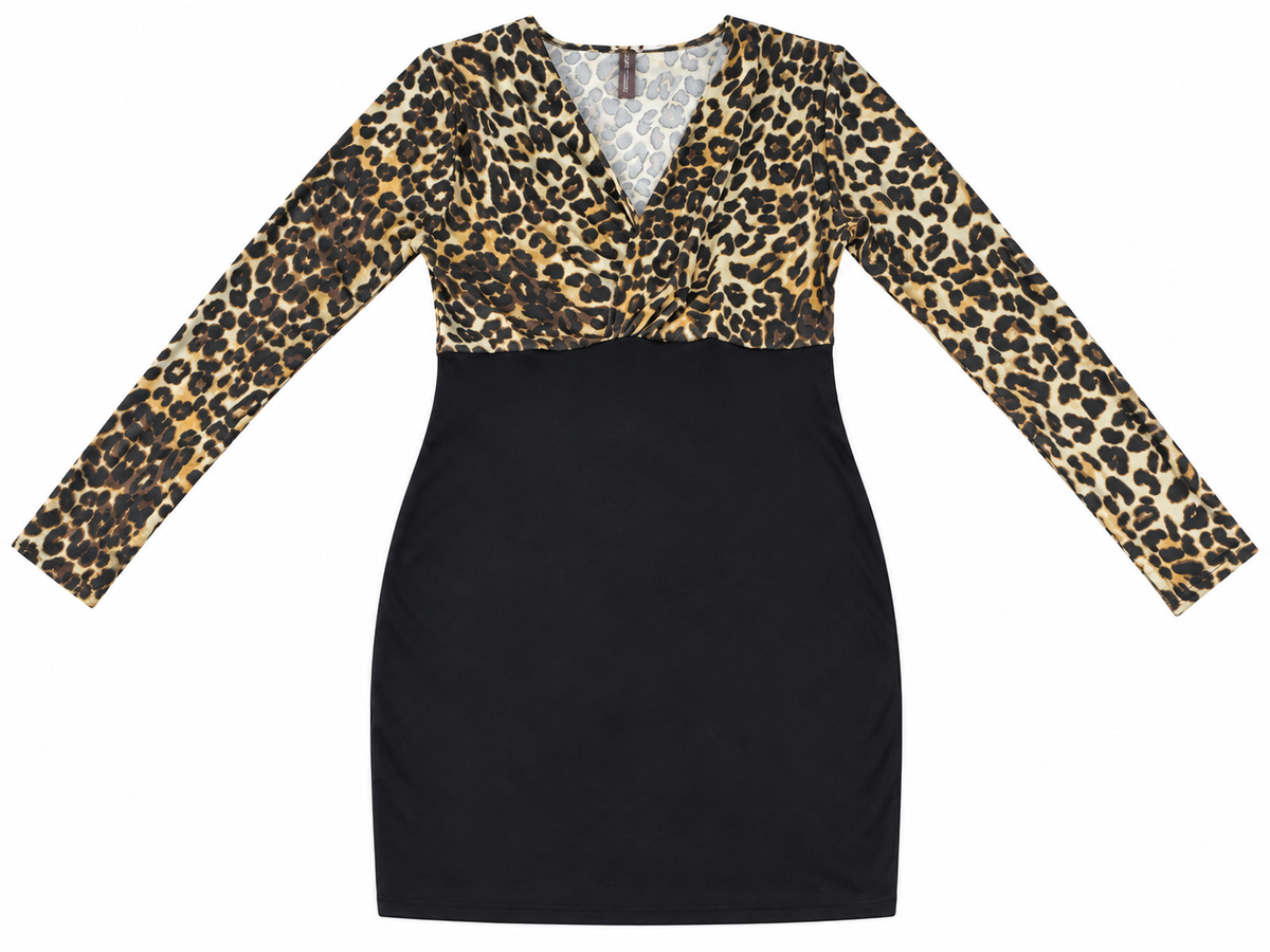 Vestido dama animal print