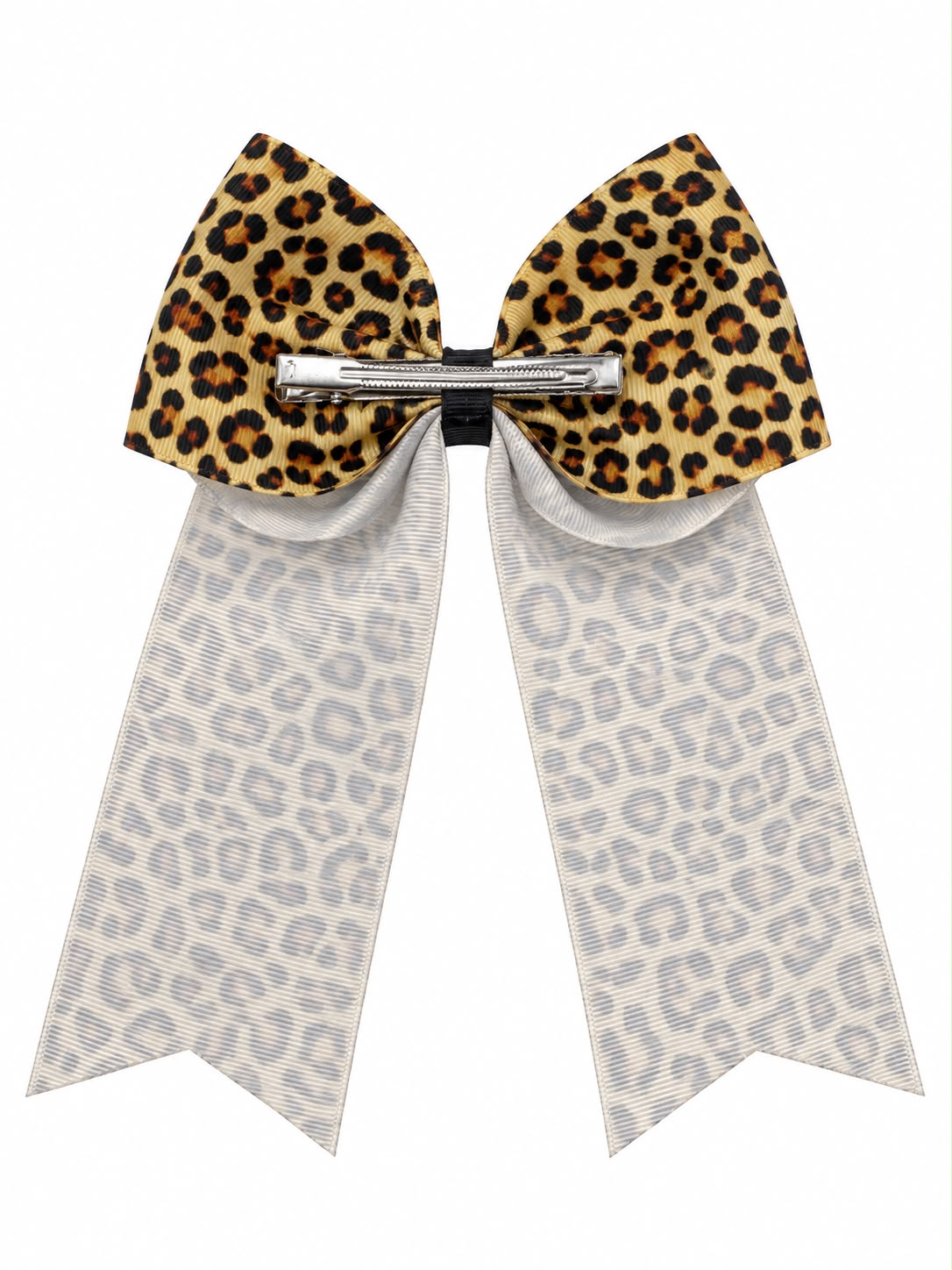 Moño niña animal print leopardo con tirantes largos 🎀🐆