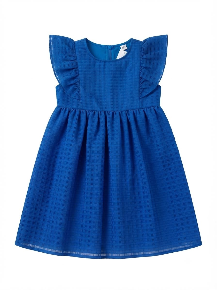 Vestido niña con Olanes en los hombros