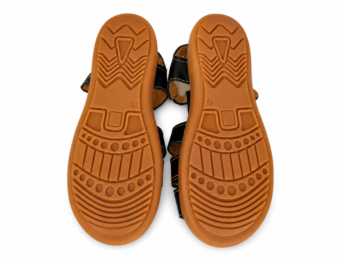 Huaraches niño OFERTA – negros con costuras naranja 🖤🧡
