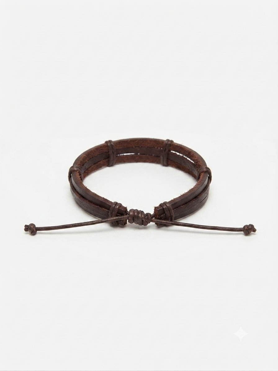 Pulsera caballero ajustable estilo clásico 🤎