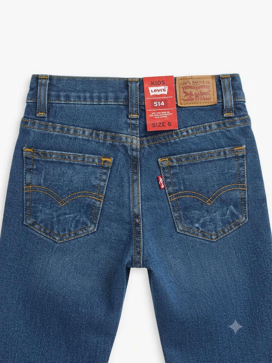 Pantalón niño mezclilla azul clásico