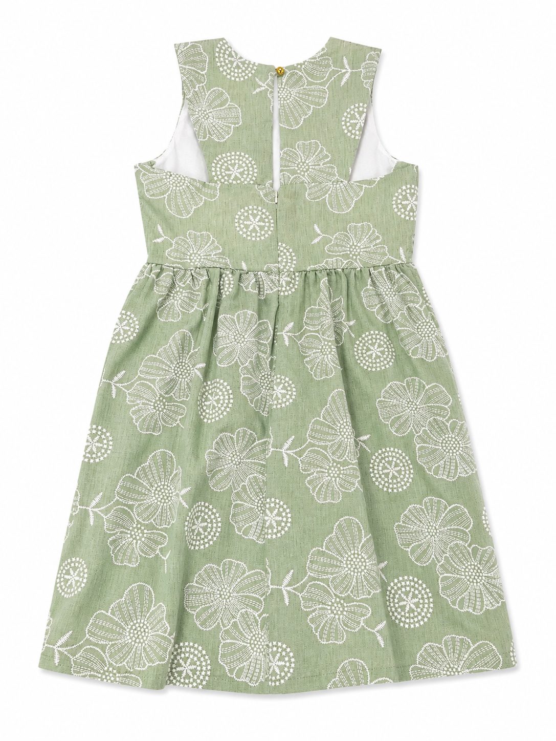 Vestido niña floral verde