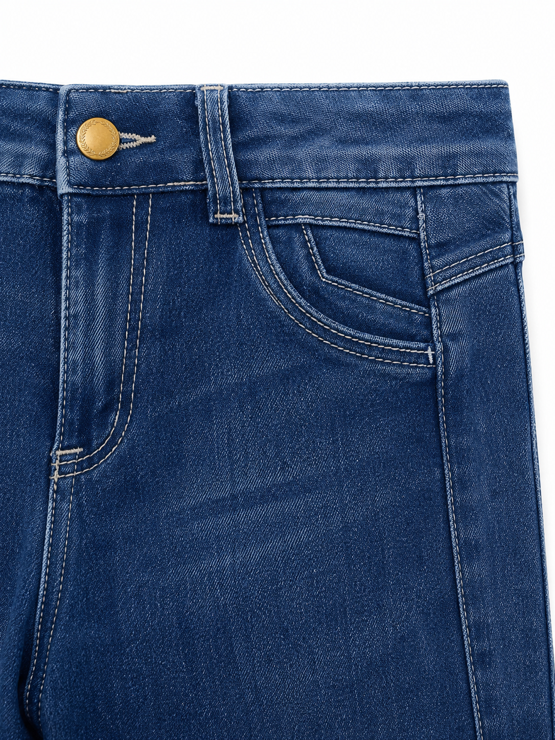 Pantalón niña cargo wide leg de mezclilla