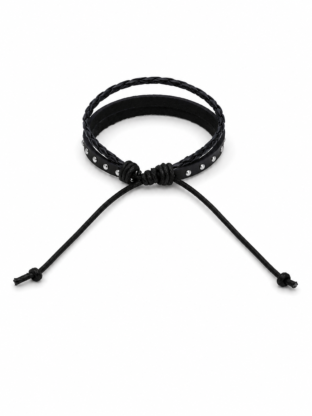 Pulsera Caballero Negra Multicapa 🖤