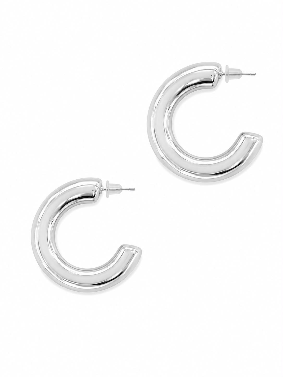 Aretes Arracadas Plateadas Bold ✨