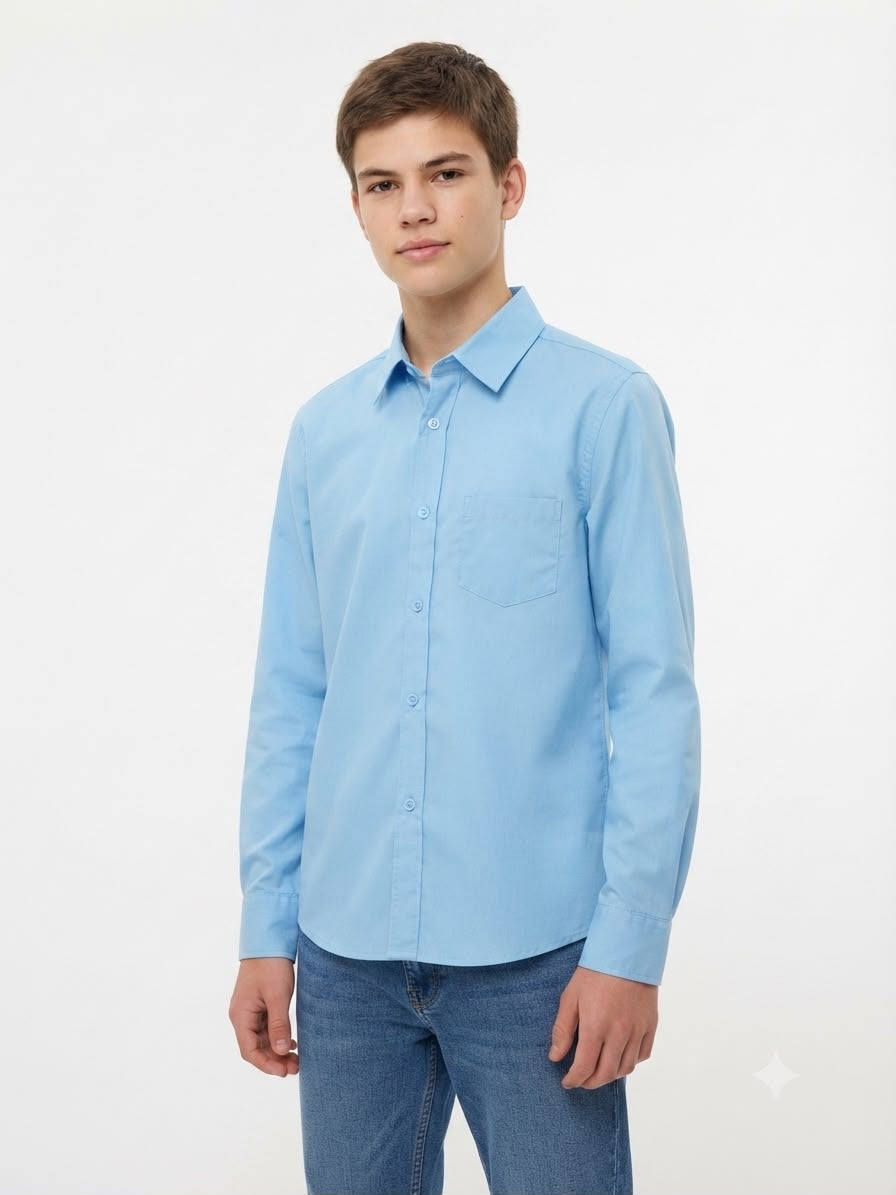 Camisa niño manga larga clásica