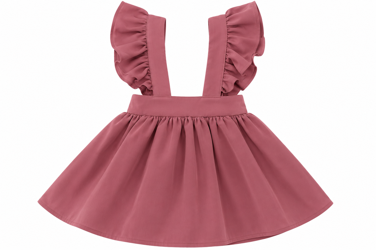 Vestido niña con tirantes de olanes