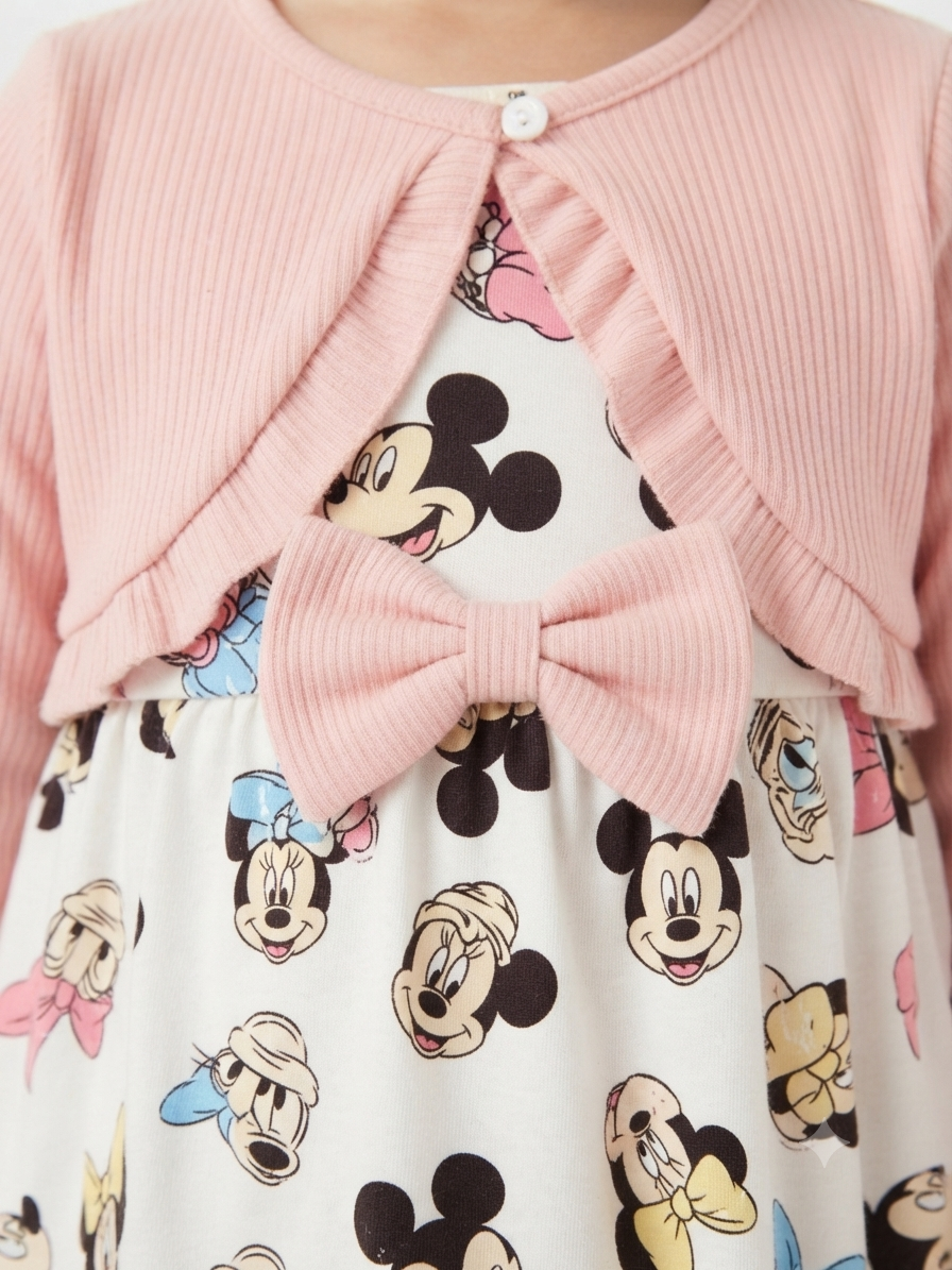 Vestido niña con bolero estampado de ratoncitos