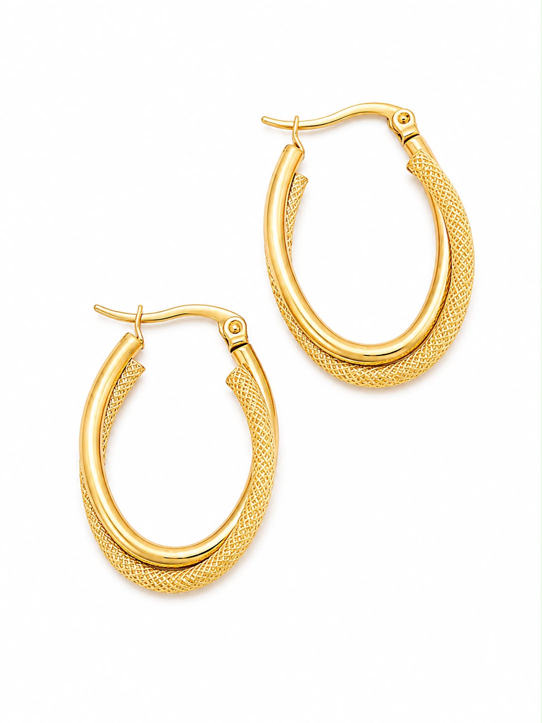 Aretes Arracadas Doradas Texturizadas ✨