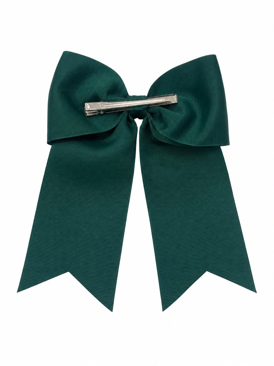 🎀 Moño niña elegante Verde botella con perlas