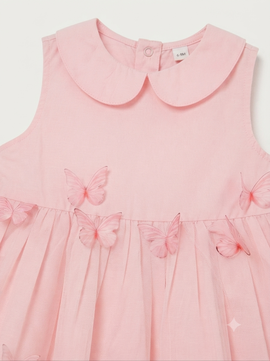 Vestido niña con mariposas 3D en tul – Elegancia y dulzura