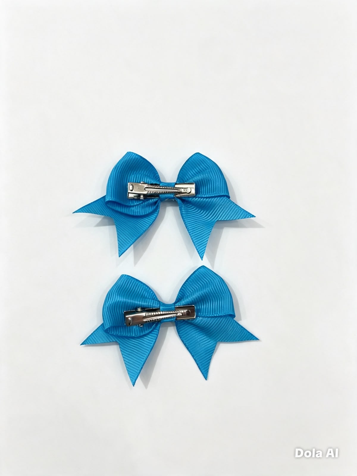 Moño Par Niña Azul Turquesa