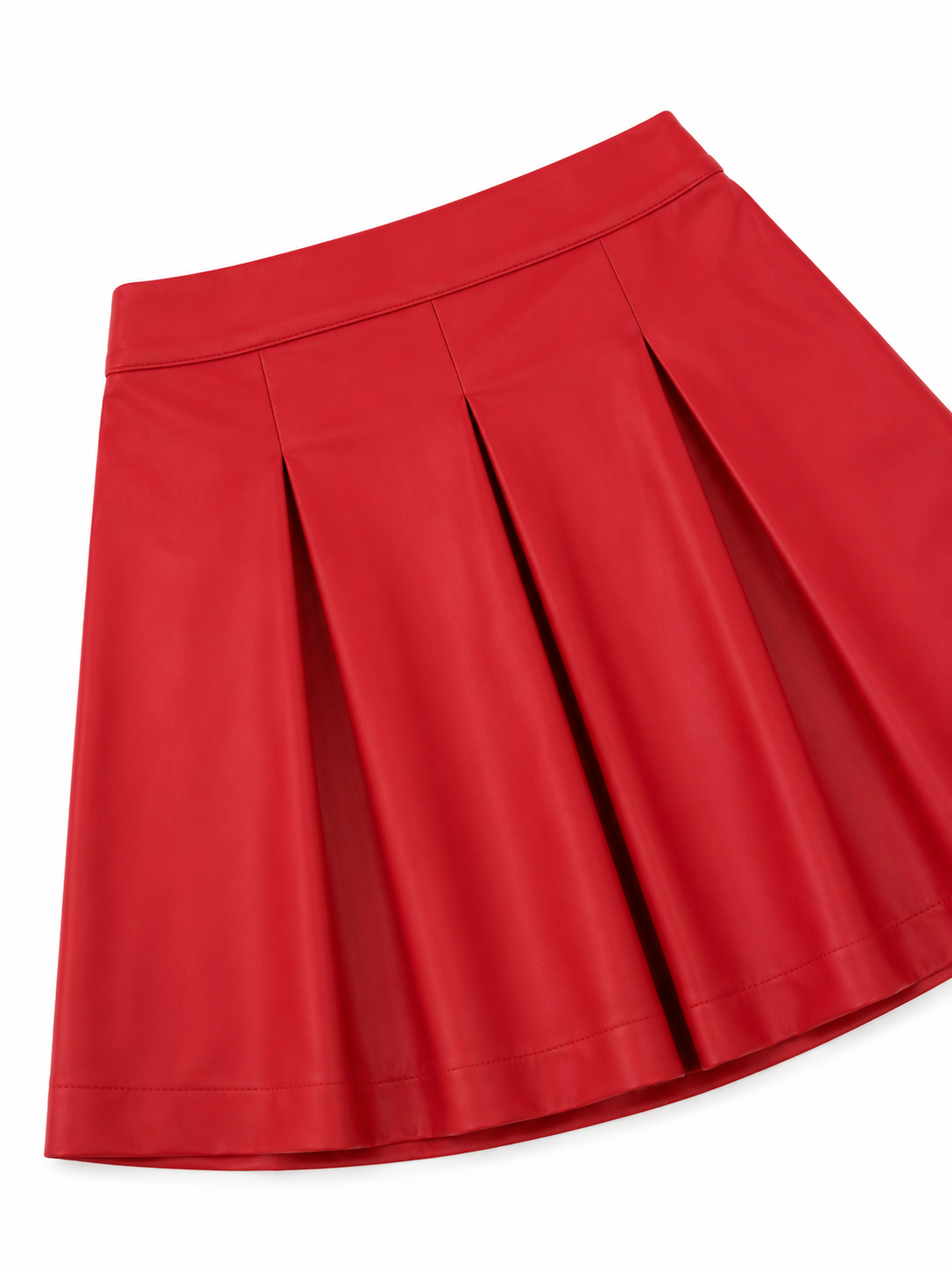 Falda plisada color rojo para niña ❤️