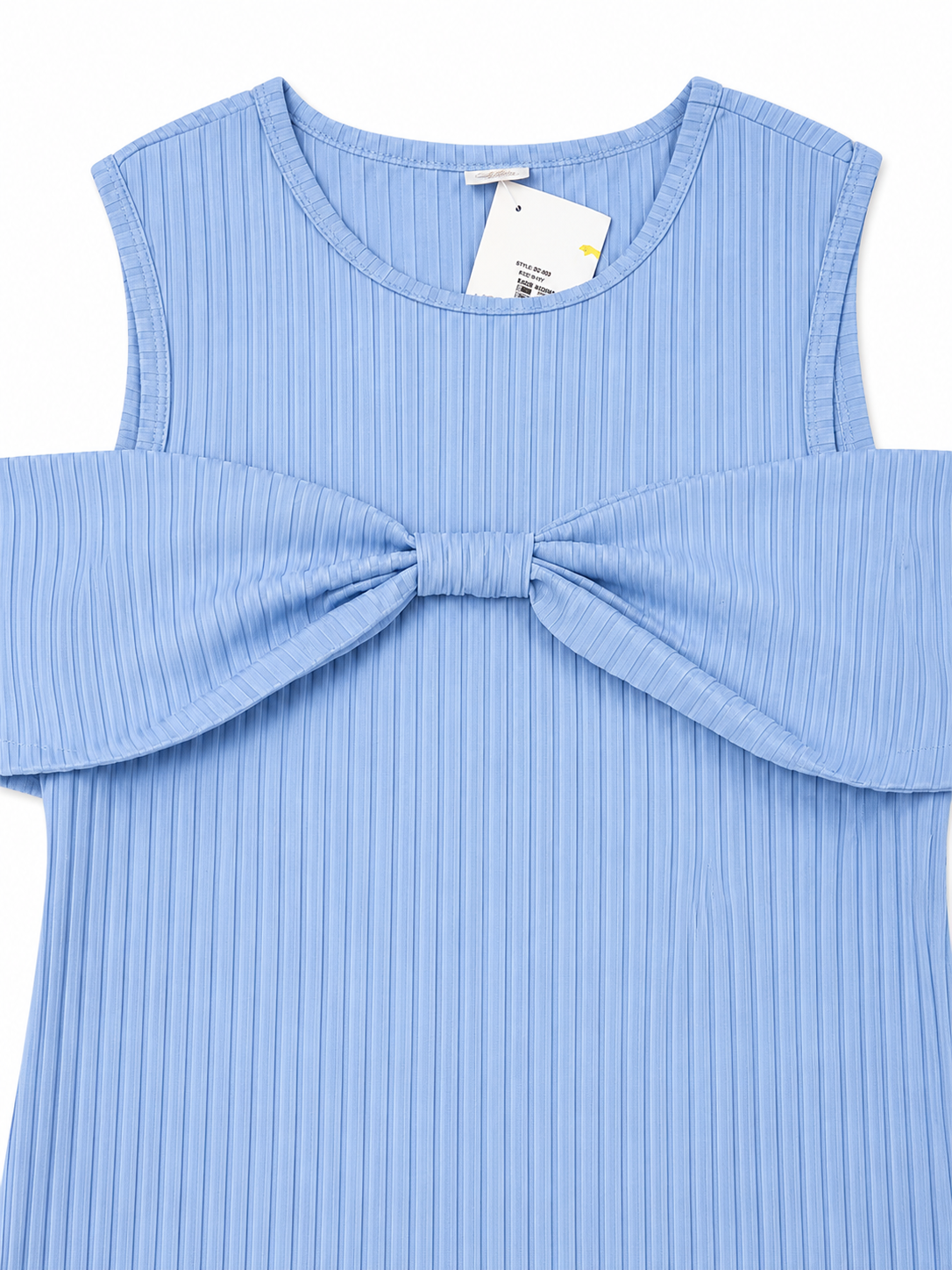 Vestido niña azul con moño