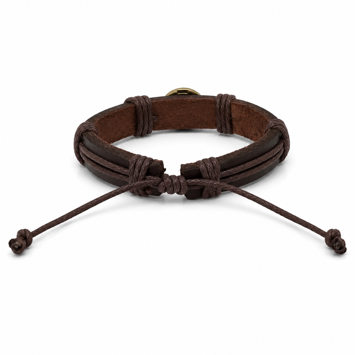 Pulsera caballero ajustable con ojo protector 🧿🤎
