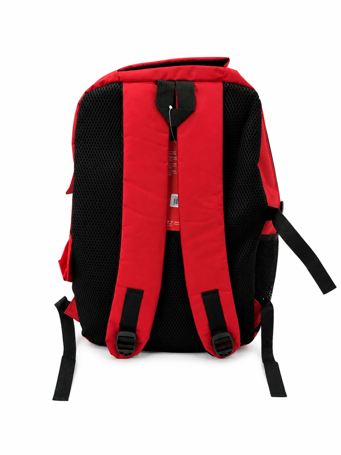 Set Mochila juvenil deportiva roja con estuche organizador y lapicera