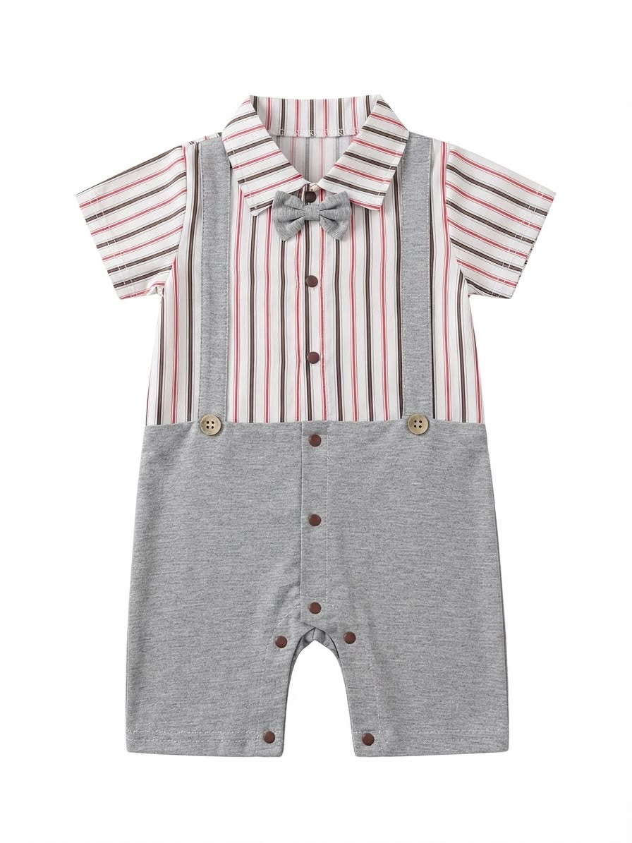Set niño con tirantes y moño
