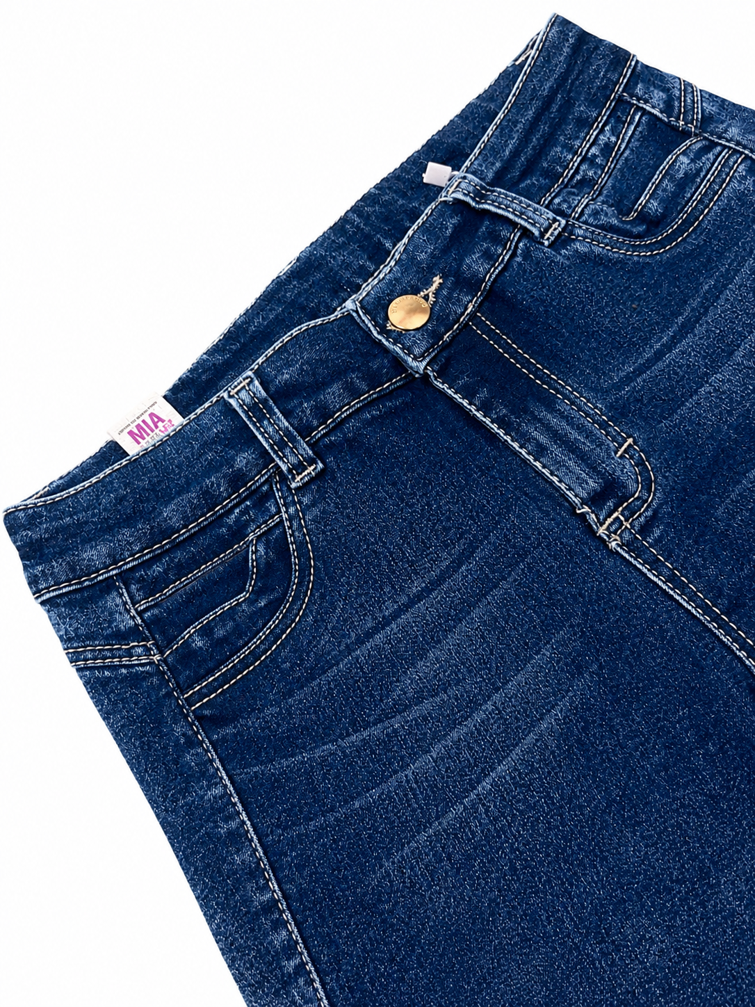 Pantalón niña cargo de mezclilla pierna amplia