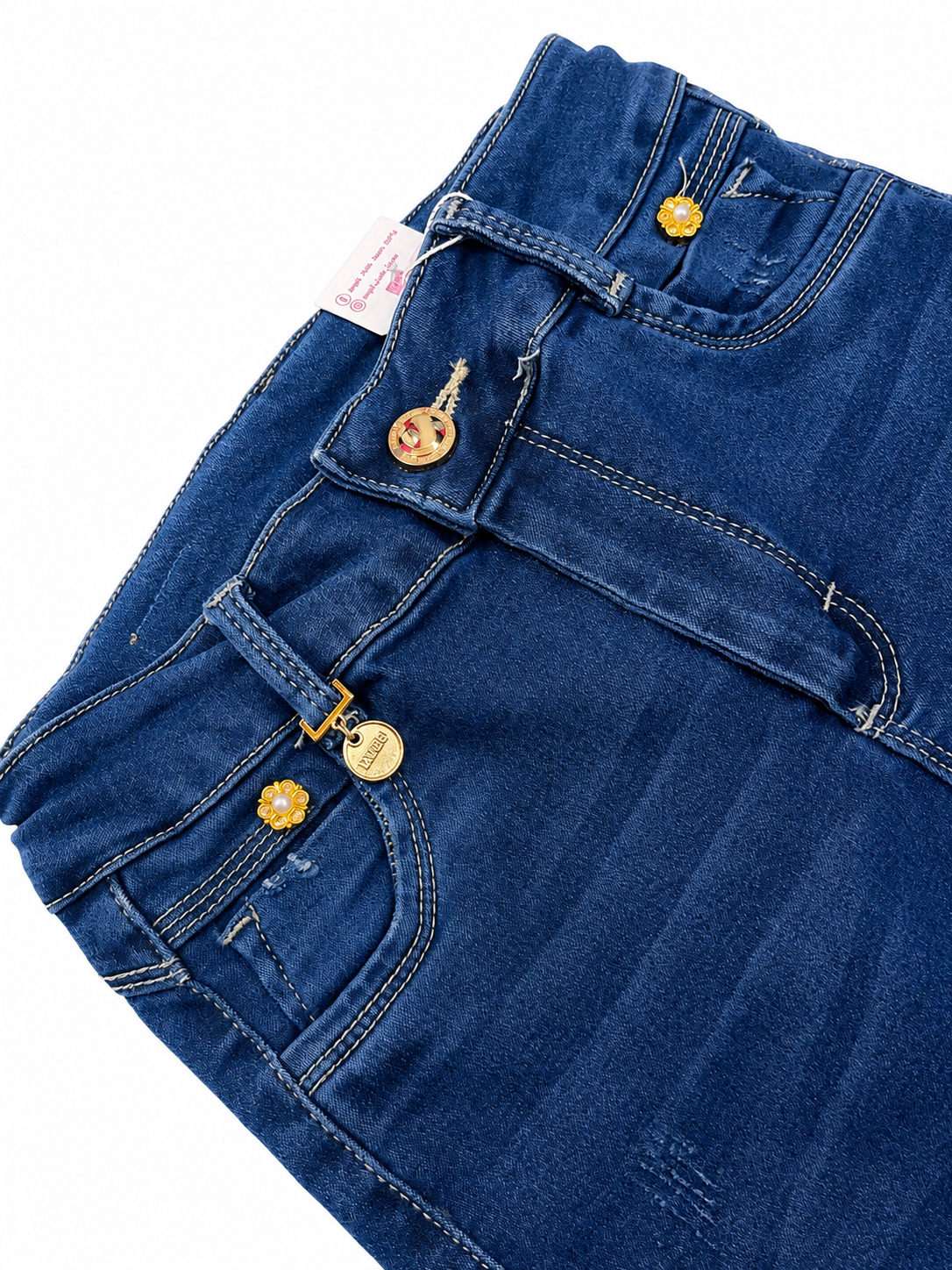 Pantalón niña skinny de mezclilla azul oscuro