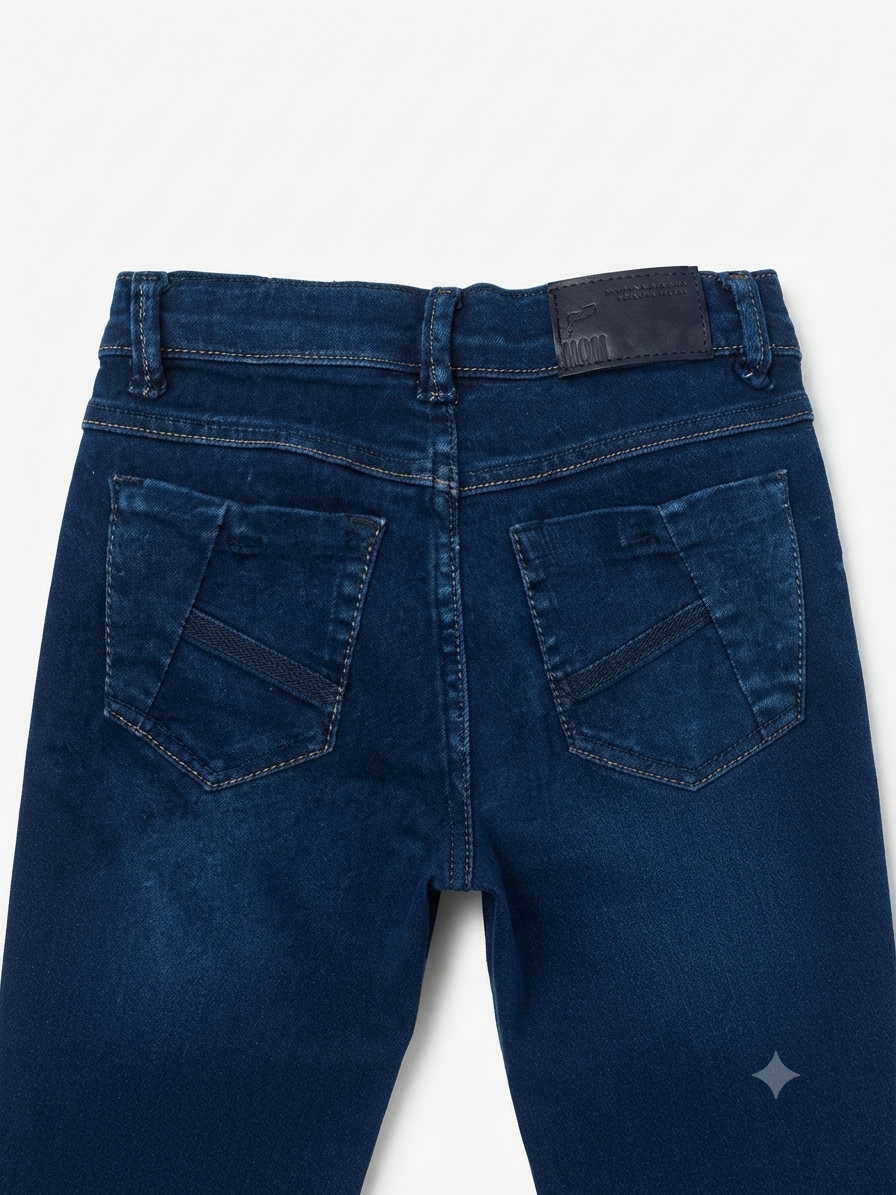 Pantalón niño mezclilla azul clásico
