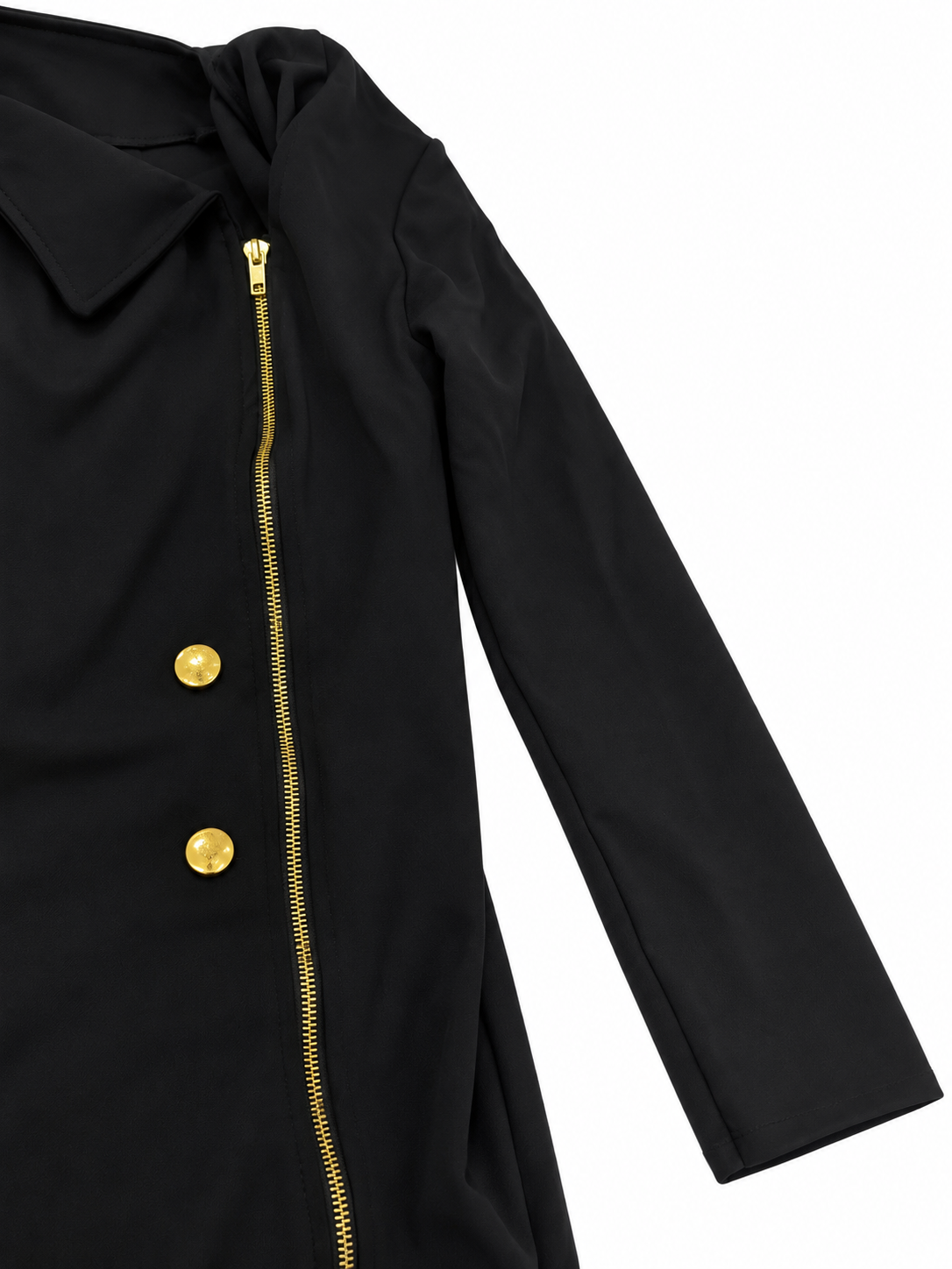 Vestido dama estilo blazer con cierre dorado