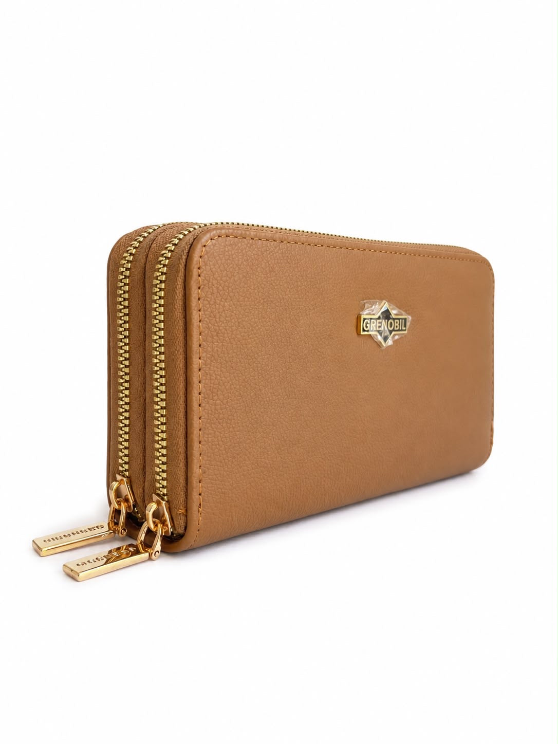 Cartera Dama tipo Wallet camel