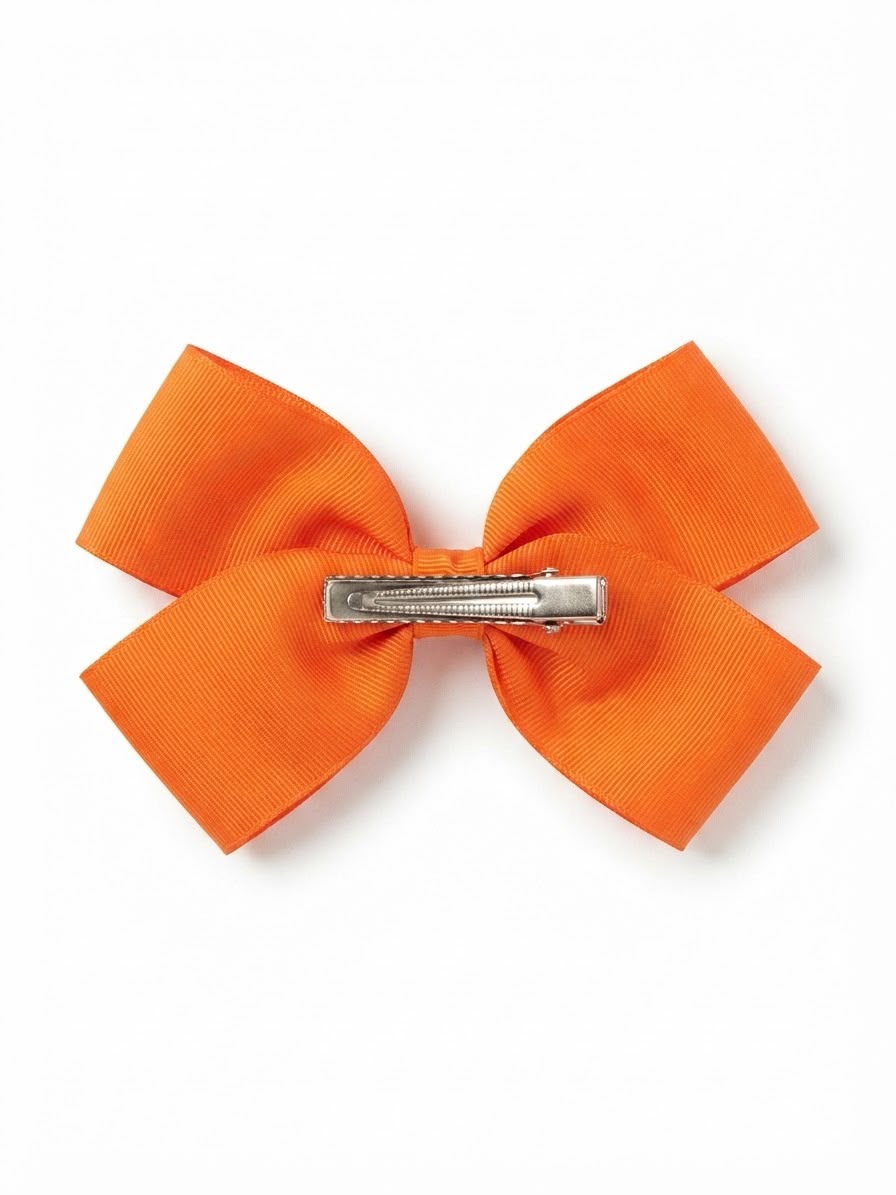Moño niña naranja vibrante