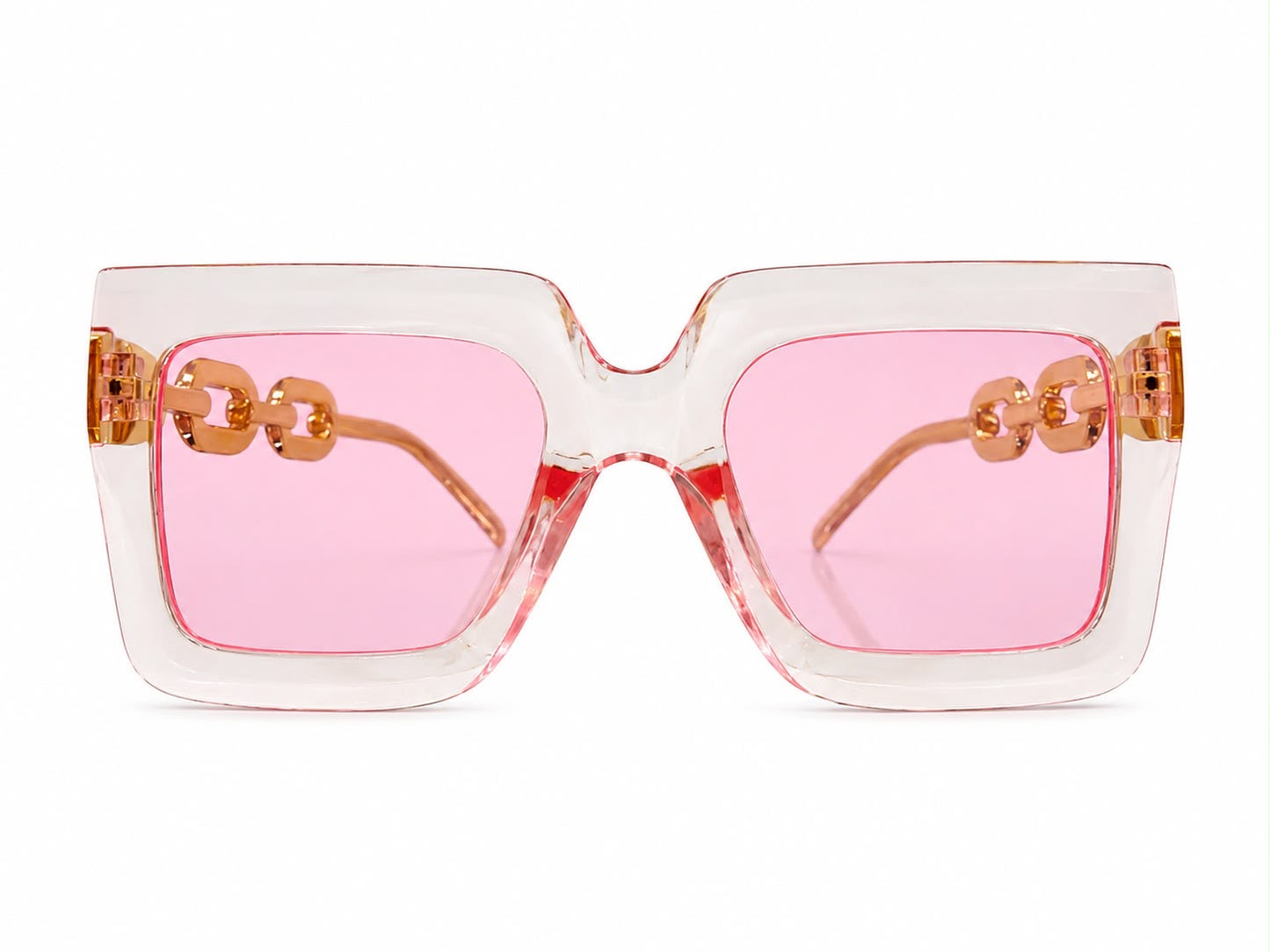 Lentes Dama oversize cuadrados color rosa
