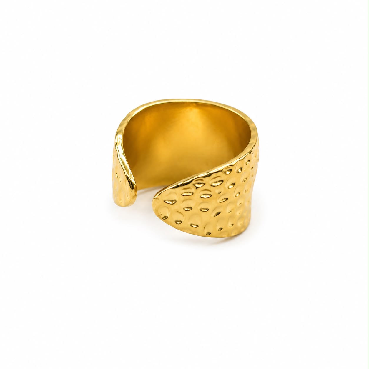 Anillo Dama dorado con piedra verde menta