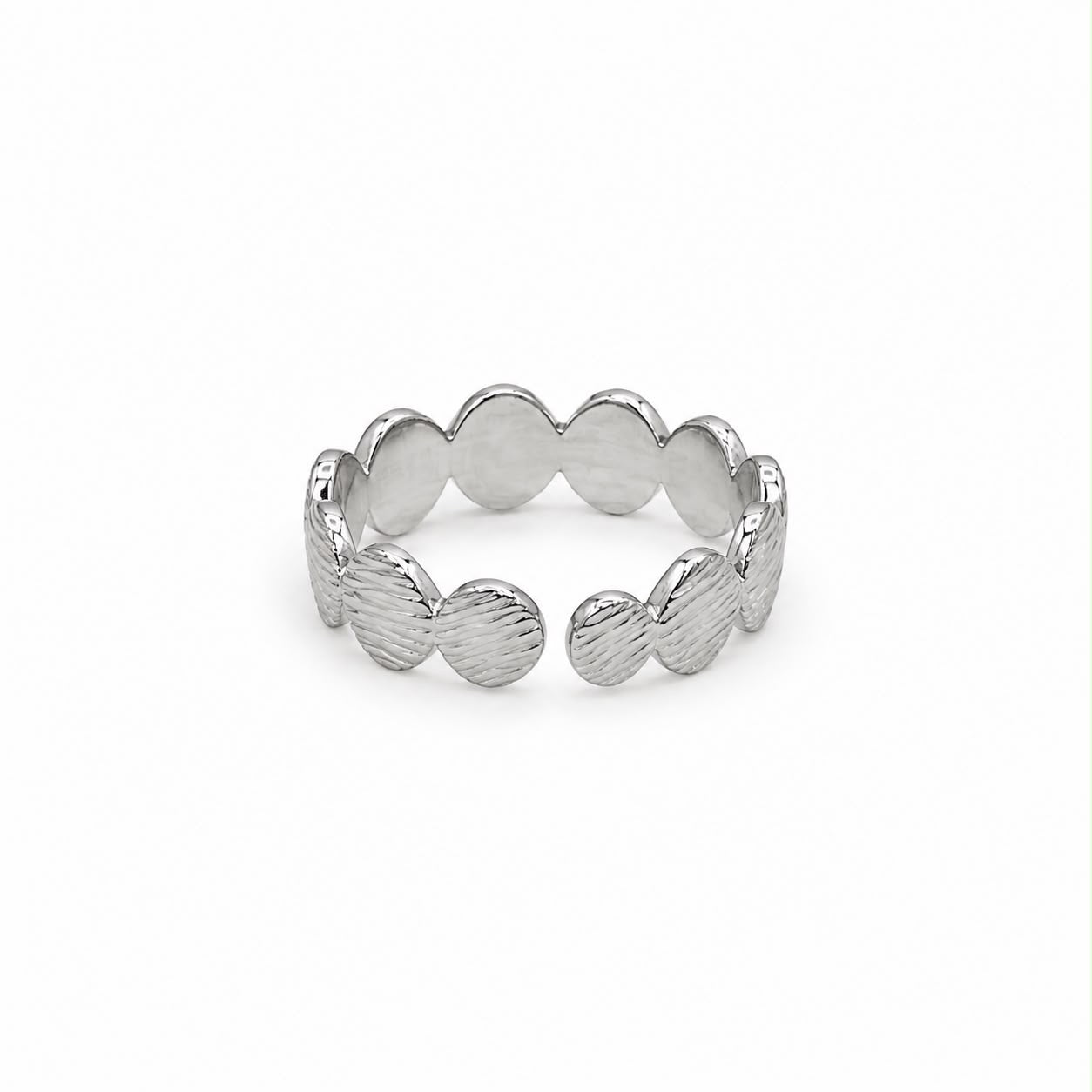 Anillo Dama plateado Diseño de conchitas💕