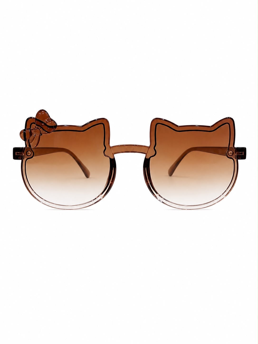 Lentes niña con diseño moñito café