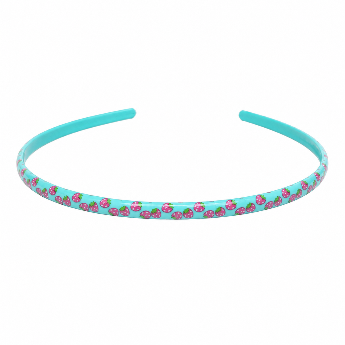 Diadema niña turquesa con fresitas