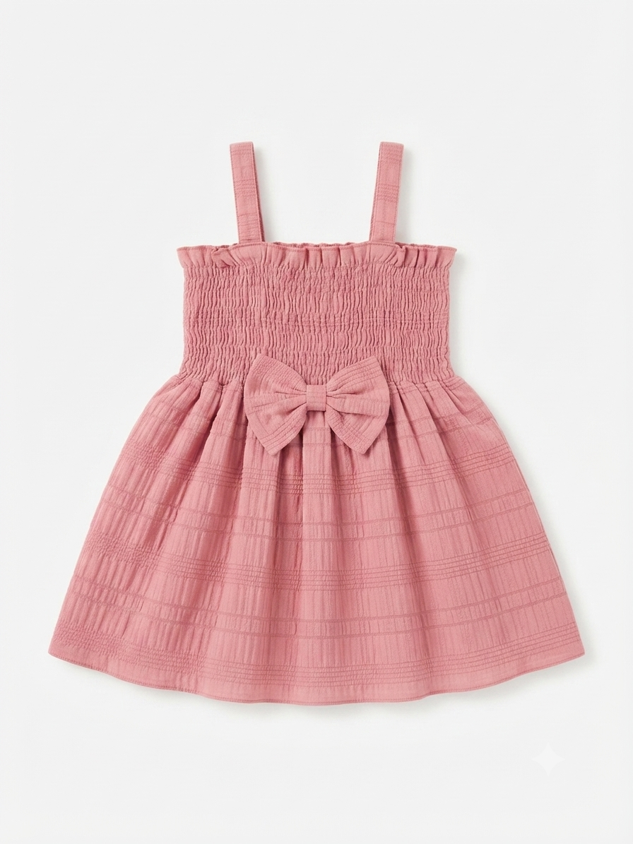 Vestido niña meses rosa con sombrero