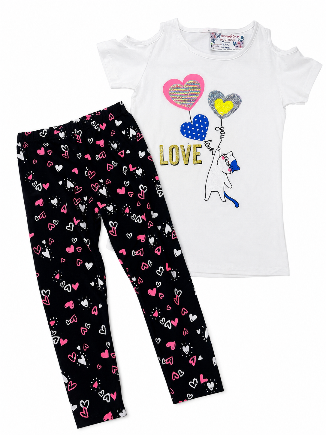 Set niña blusa con Leggins LOVE