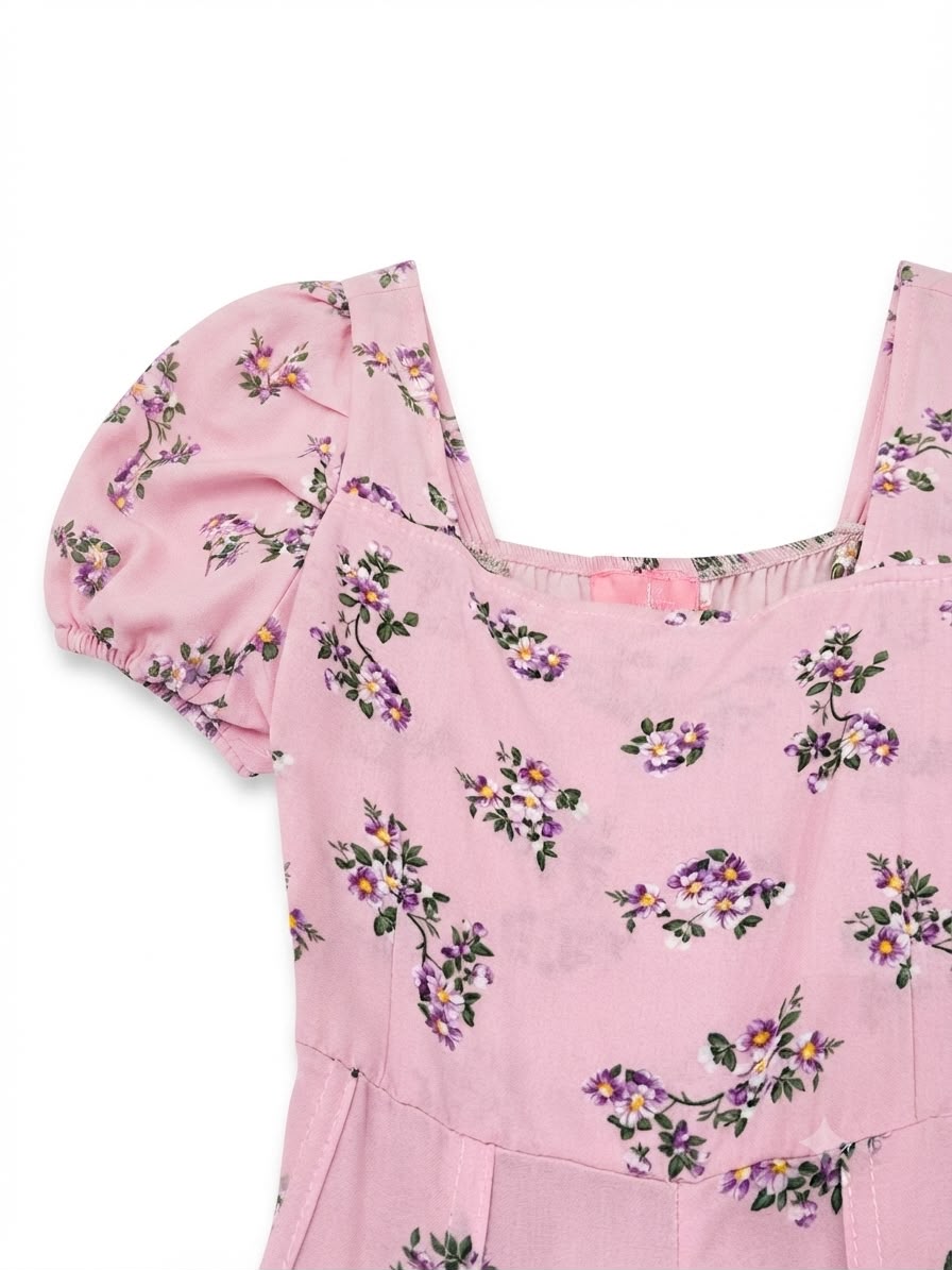 Set jumper niña estampado floral rosa