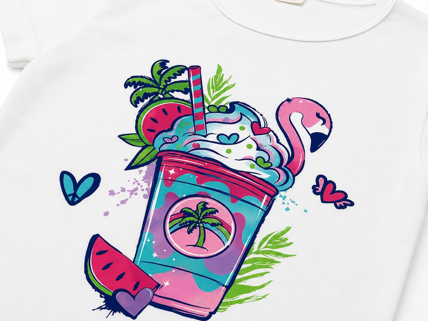 Blusa niña estampado tropical