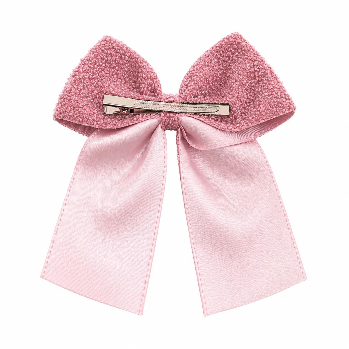 Moño niña rosa texturizado con tirantes 🎀🩷