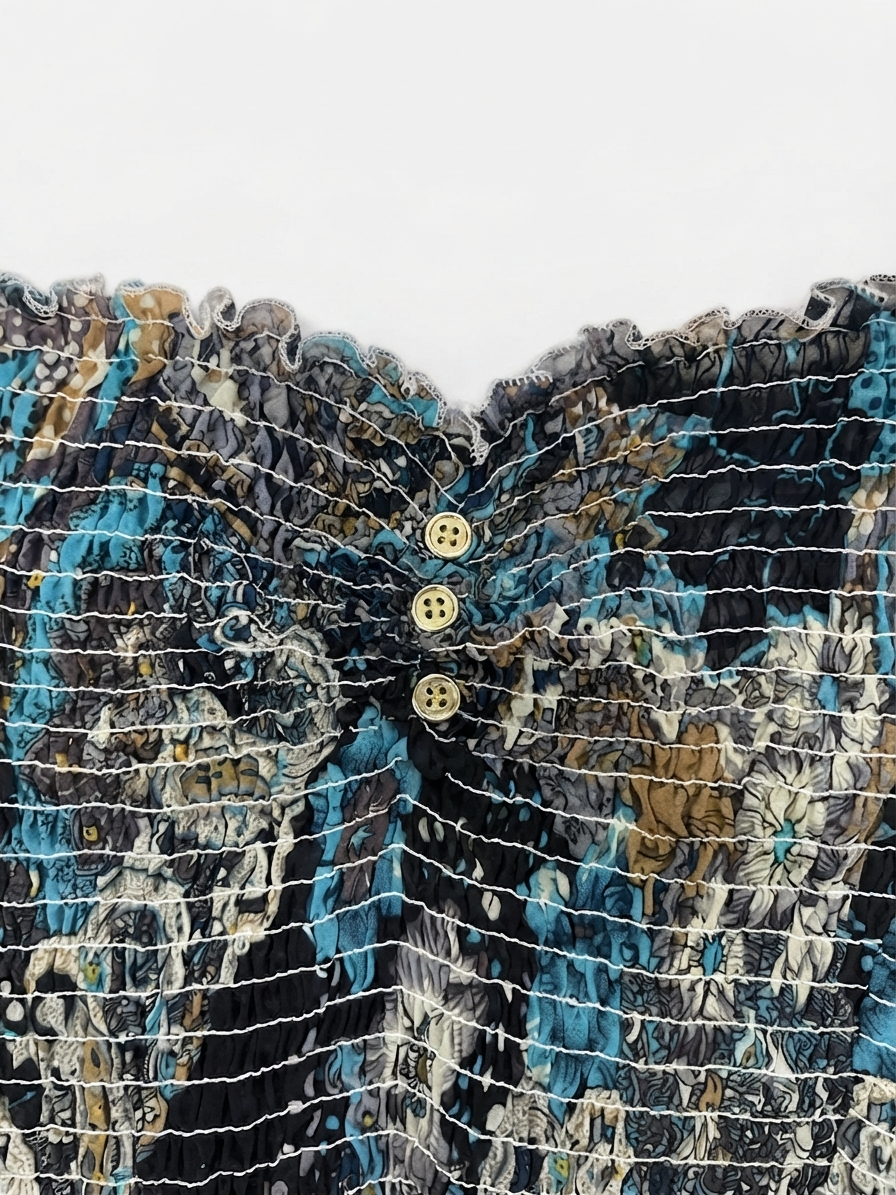 Blusa Dama OFERTA Strapless Fruncida Estampada Multicolor